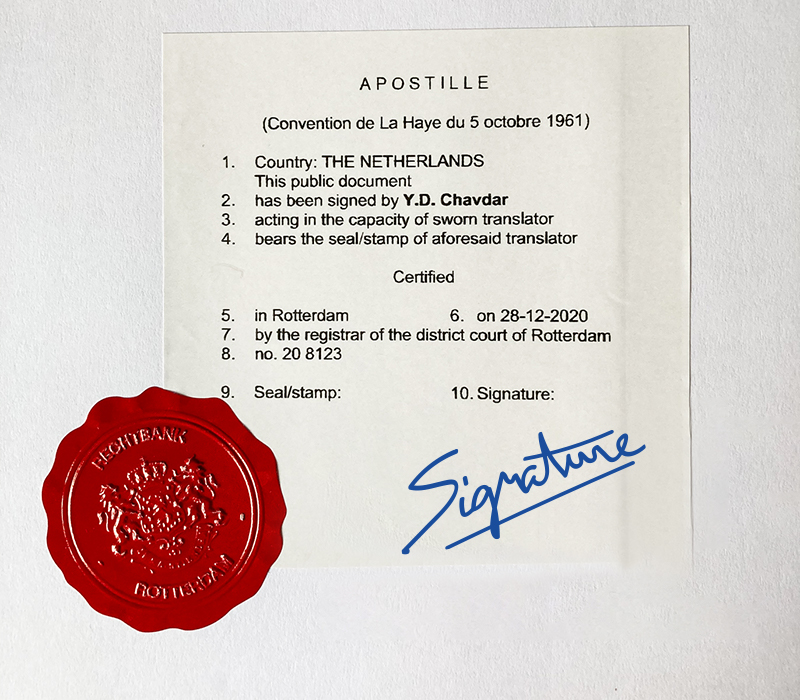 example apostille